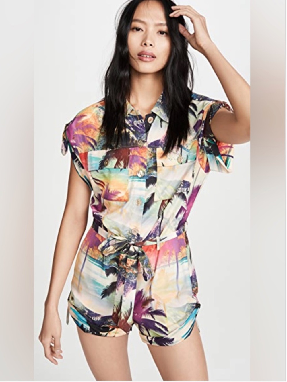 Le Superbe Tropical Print Romper XS